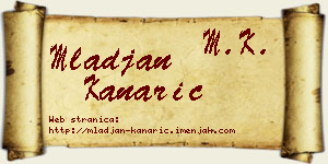 Mlađan Kanarić vizit kartica